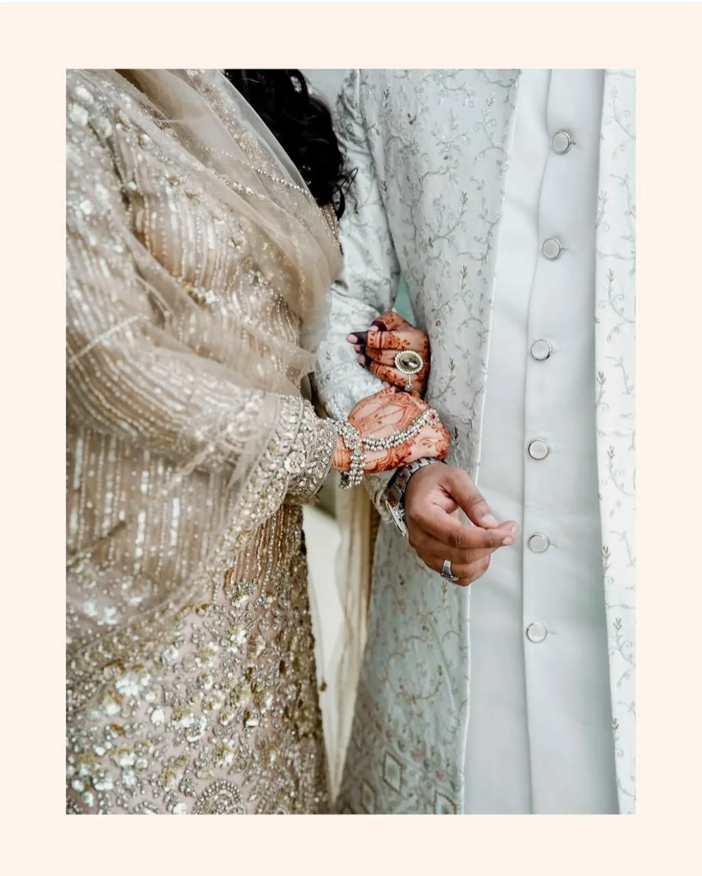 A couple holding their hands, Clicked by the best wedding photographer in kannur
